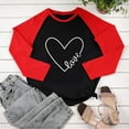 thumbnail image 6 of Baqcunre Valentines Day Shirts Women, Women's Valentine's Day Color-Coded Long-Sleeved Casual T-Shirt, Long Sleeve Shirts for Women, T Shirts for Women, Womens Tops Graphic Tees, Black, L, 6 of 6