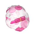 thumbnail image 2 of YFYANG Femmes Double Douche Imperméable Cap, Rouge à Lèvres Rose Graffiti Cheveux Réutilisables Cap pour Tous les Styles de Cheveux et les Tailles de Tête, 2 of 6