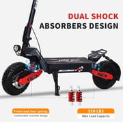 1200W Electric Scooter For Adults,48V/23.4AH,Top Speed 28MPH,40Miles 11 Off-Road Tires Folding City Commuting EScooter With Shock Absorption