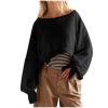 thumbnail image 7 of Admvng Women Sweatshirt Round-Neck Long Sleeve Loose Short Blouses Hoodless Sweatshirts，Size S-2XL, 7 of 7