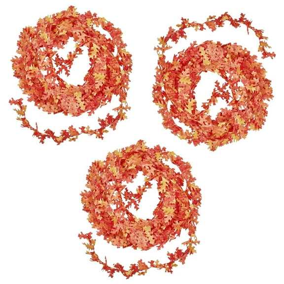 3pc PVC Oak Leaf Garlands - for Fall Decor - Factory Direct Craft