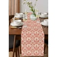 thumbnail image 4 of Red Orange Baroque Table Runner 72 Inches, Abstract Art Floral Pattern Bed Runner Dresser Scarves Tabletop for Indoor Outdoor Parties/Ceremony/Banquet, 16" x 72", 4 of 8