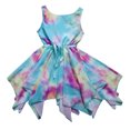 thumbnail image 1 of Joe-Ella Leslie Tye Dye Print Girls Dress with Ribbon Sash, Sizes 3-8Y, 1 of 1