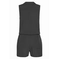 thumbnail image 5 of LASCANA Women's Sleeveless Drawstring Romper Buttons, 5 of 6