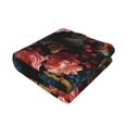thumbnail image 2 of KLL Rose Flowers Print Fleece Throw Blanket, Horizontal Fleece Bedding Cute Soft Blankets Comfy Fleece Flannel Plush Home Decor for Couch & Bed -50"x40", 2 of 9