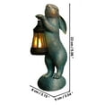 thumbnail image 3 of 9.06" Solar Rabbit Garden Statue, Outdoor Resin Bunny Figurine with LED Lantern, Lawn Decor for Patio Yard Balcony, Easter Housewarming Gift, Weatherproof, 3 of 5