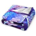 thumbnail image 2 of Plush Flannel Throw Blanket, Octopus Tentacles Blue and Purple Swirl Sea Animal Throw for All Seasons, Super Cozy Air Conditioning Blanket 60\\, 2 of 6