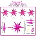 thumbnail image 2 of Globos FUNTOOB Estrella Metálicos Rosa Fucsia 50 piezas, 2 of 9