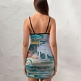 thumbnail image 4 of Ladies Elegant Sling Sleeveless Sexy Dress plant, 4 of 6