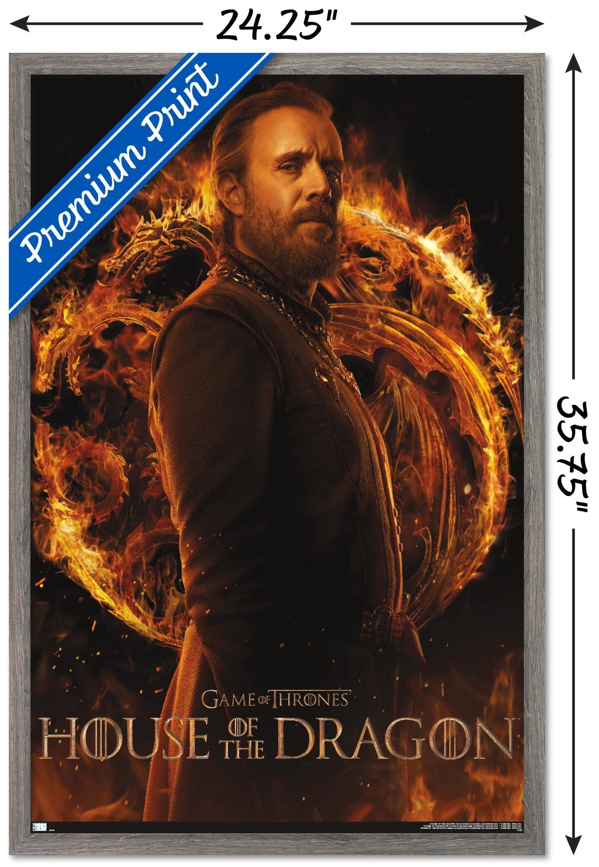 House of the Dragon - Otto One Sheet Wall Poster, 22.375" x 34" Framed