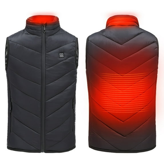 Spostyle Children Heated Vest USB Charging Heating Jacket Smart Heated Polyester Coat Boys Girls Outdoor Kids Running For 110-170cm Height (10000mAH Battery Optional)