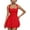 Red, variant on TOPUUTP Womens Dress Under $10 Ruched Workout Square Neck Tennis Dress Summer Casual Sleeveless Golf Athletic Mini Dress Black XL