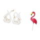 thumbnail image 5 of Elegante Escultura De Cerámica De Cisne Y Flamenco Para Estantería, Armario Y Decoración De Jardín, Adorno Festivo De Primavera., 5 of 8