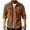 #020 Orange, variant on Felirenzacia Men's Corduroy Button Up Shirt Jacket with Front Pockets, Solid Color Outwear Durable Workwear Coat, Brown,S