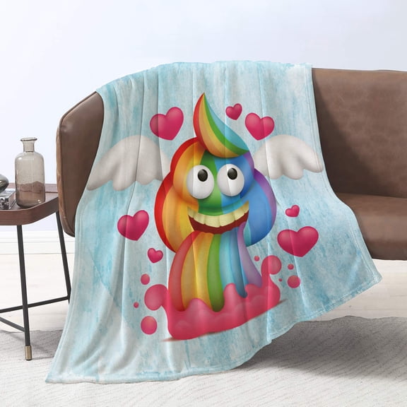 Unique Print Blanket Throw Comfortable Warm Velet Plush Fluffy Throw Blanket Perfect Gift for Couch Sofa or Bed 50"(Width) x 80"(Length)