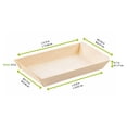 thumbnail image 3 of PacknWood 210SAMBQ65 Samurai Rectangular Wooden Dish- Pack Of 100, 3 of 7