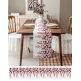 thumbnail image 6 of Hokiten Table Runners 36 Inches Long Dress Scarves, Red Eucalyptus Leaves Farmhouse Kitchen/Dining Table Runner, Short Coffee Tablerunners, Watercolor Floral Leaf Plants 13x36 Inch, 6 of 7