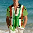 thumbnail image 4 of SGFCWSX Men's St. Patrick's Day Short Sleeve Shirt Tuxedo Shamrock Print Button Down Party Costume Shirt Green Size XL, 4 of 9