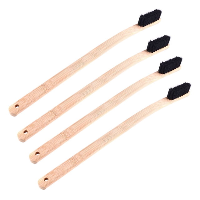 4X Auto Motor Cepillo de Limpieza Llanta de Coche Rueda Neumático Limpieza Multifunción Manejar de Bambú Mane Brushes Lavado de Autos Limpieza