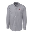 thumbnail image 2 of Men's Cutter & Buck  Charcoal Frisco RoughRiders Big & Tall Easy Care Stretch Gingham Long Sleeve Button-Down Shirt, 2 of 3