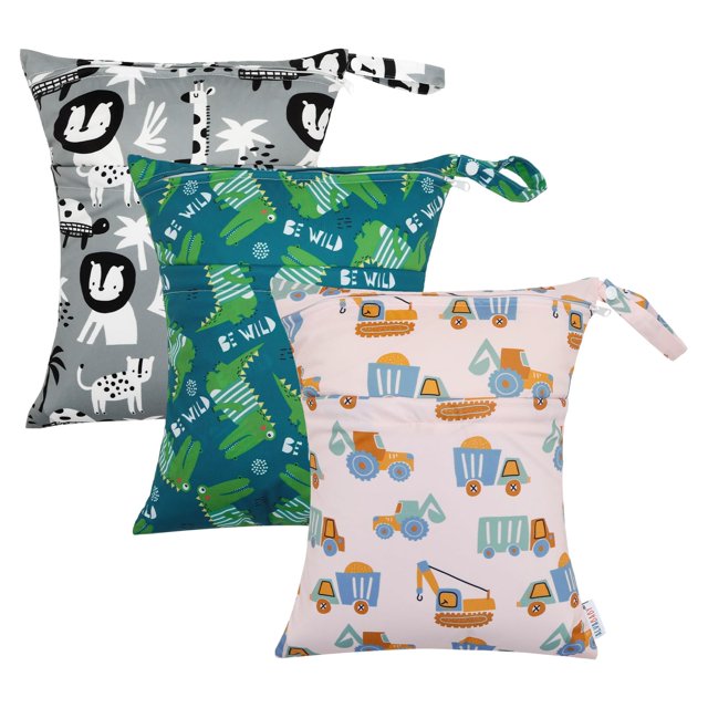 Bolsas impermeables y secas ALVABABY de 3 piezas con 2 bolsillos con cierre