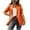 Orange, variant on Fall Blazers for Women Lapels Long Sleeve Mid-Length Office Suit Blousebutton Solid Cardigan Coat Soft Comfort Casual Trendy Slimming Top