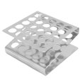 thumbnail image 1 of Estante Para Tubos De Ensayo De 25 Agujeros, Soporte De Almacenamiento En Forma De Z De Acero Inoxidable, Organizador Para Tubos De Ensayo De Menos O Igual A 17 Mm De Diámetro, 1 of 7