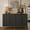 Black, variant on Aukfa 56.7" Modern Sideboard Buffet Cabinet with Adjustable Shelves, Accent Credenza Organizer,Natural