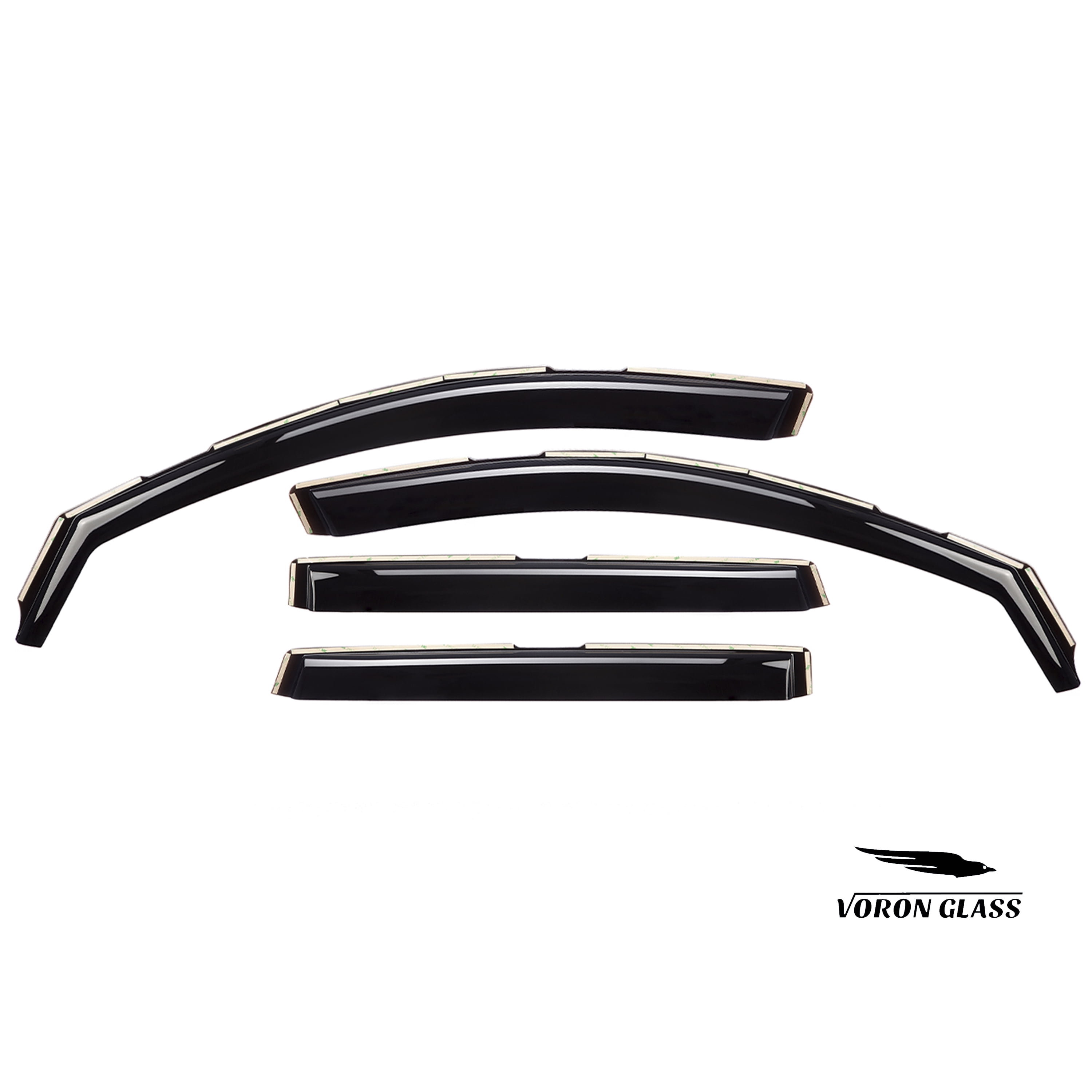 Voron Glass in-Channel Extra Durable Rain Guards for Jeep Cherokee 2014-2023, Window Deflectors, Vent Window Visors, 4 Pieces - 220107