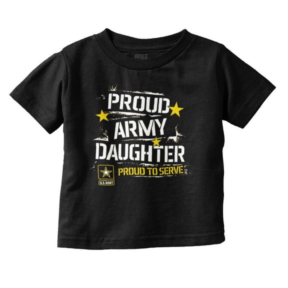 Military Logo Proud US Army Daughter Youth T Shirt Tee Girls Infant Toddler Brisco Brands 12M