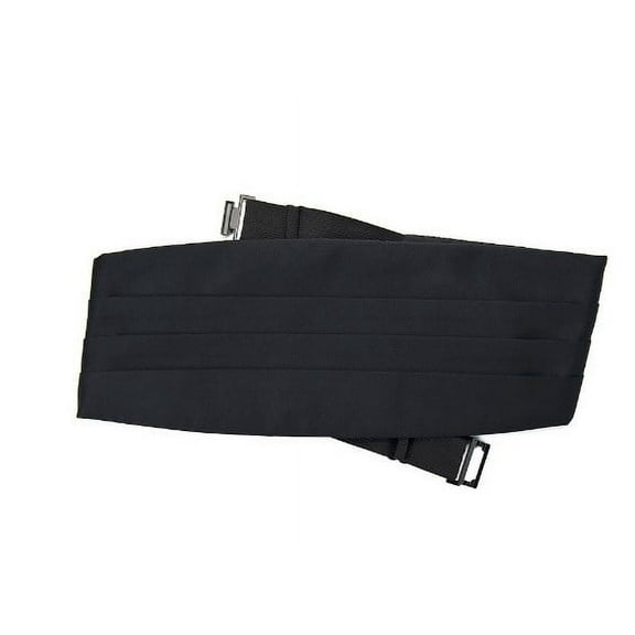 ITSELFER Satin Cummerbund Black Silk Cummerbund Adjustable Pretied Cummerbund For Men Weddings Tuxedos All Formal Occasions