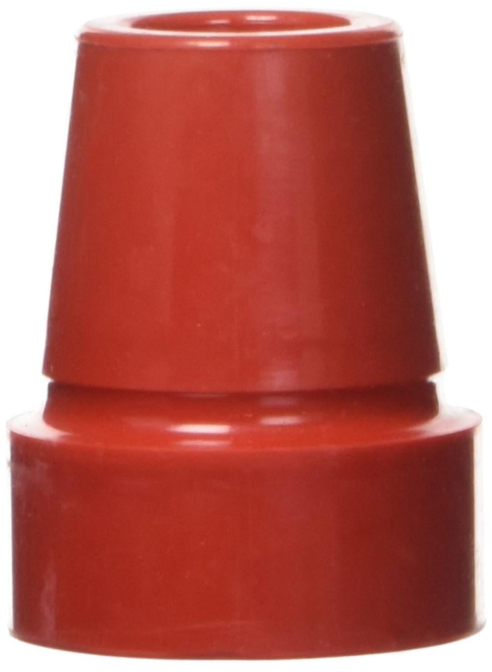 Replacement Walking Stick Ferrule Cane Tip, Red Orange, Add more safety and traction to your