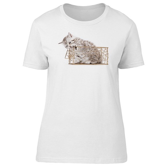 Cute Grey Kitty, Adorable Cat Tee Women's -Image by Shutterstock