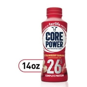 Core Power Protein Shake with 26g Protein by fairlife Milk, Strawberry Banana, 14 fl oz