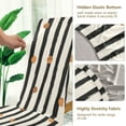 thumbnail image 5 of Yayeee 2 Pack Dining Chair Covers Stretch Parson Chairs Slipcovers Seat Protector, Black Abstract Stripes, 5 of 6
