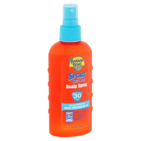 Banana Boat Sport Quik Dri Scalp Spray Sunscreen SPF 30, 6 Ounces