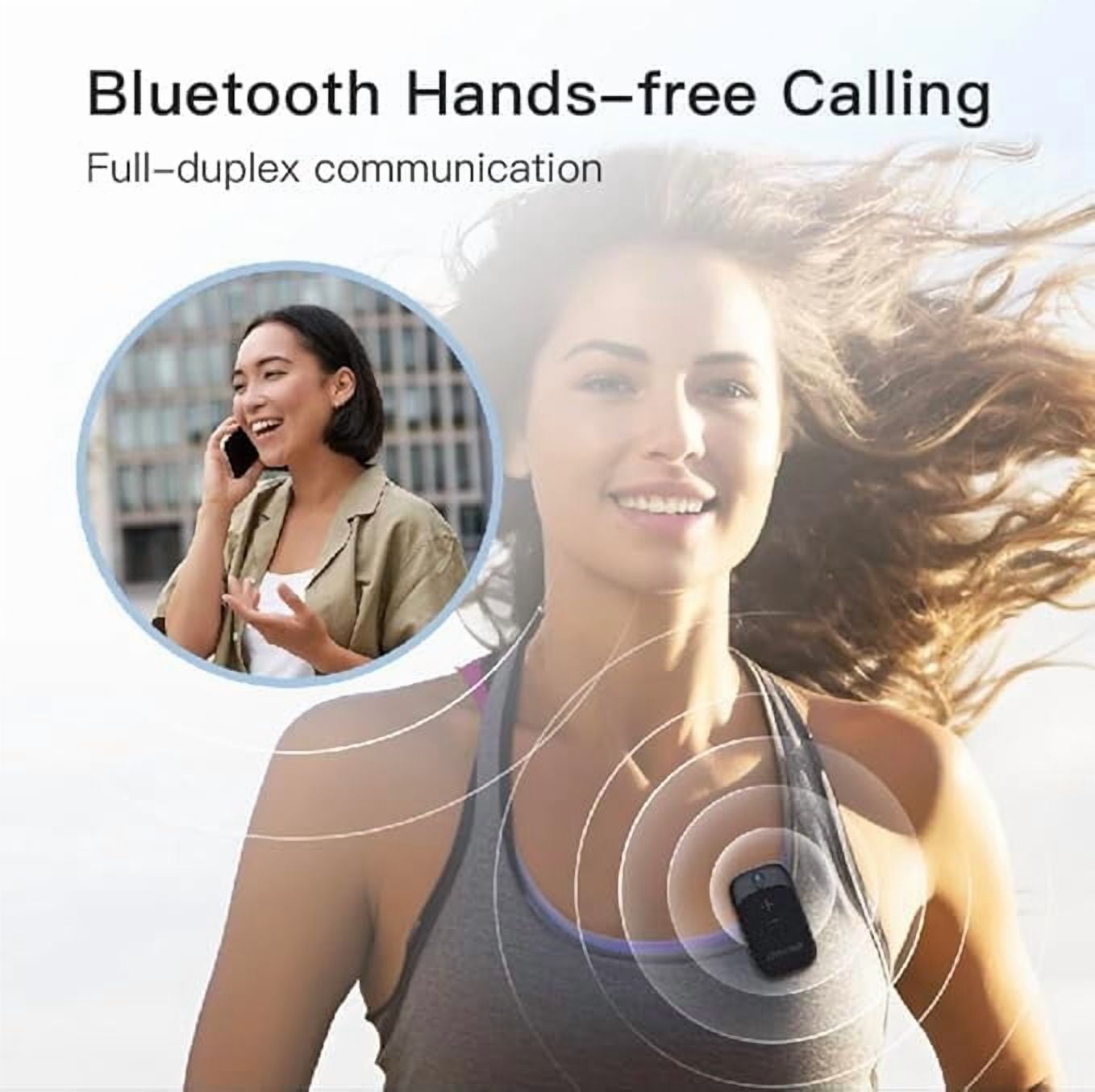 Wearable Bluetooth Speaker, Clip-On Wireless Portable Speaker Built-in Mics for Hands-Free Music and Calls, Waterproof Outdoor Mini Speakers for Working, Hiking, Running, 18H Playtime