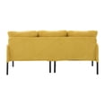 thumbnail image 7 of Jopath Oversized Loveseat, Double-Seater Sofa Cozy Bedroom Sofa with Metal Legs and Side Pockets for Living Room Bedroom Dorm Apartment Mustard Yellow, 7 of 7
