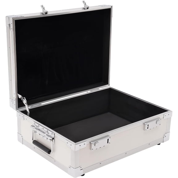 Storage Lock Box with Code, 18.1" x 12.9" x 4.9" Lockable Storage Box with Bilateral Combination Lock, Briefcase, Security Lock Boxes for Personal Items, Cash, Laptop