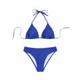 thumbnail image 5 of Halter Bikini Sets for Women 2-Piece Open Back Bathing Suit,Push Up Bra and Seamless Stretch Swimwear Bottom, 5 of 8