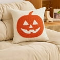 thumbnail image 4 of RoamHome Halloween Pillow Cover 45x45 cm Decorative Throw Pillow Case with Zipper for Sofa Bed, Seasonal Halloween Decor with Pumpkins Bats, 4 of 6