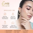 thumbnail image 3 of Estele Fashion Jewellery Pendientes Colgantes De Diseño Atractivo Con Circonitas Chapadas En Oro Rosa Con Perlas Para Niñas Y Mujeres-Ad-104/703 Er, 3 of 5