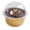 Gold, variant on Pastry Tek 3 oz Round Cow Lines Aluminum Baking Cup - with Plastic Dome Lid - 3 1/4" x 3 1/4" x 1" - 100 count box