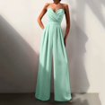 thumbnail image 2 of Daolelai Women's Suspender Waist Straight Floor-Length Minimalist Jumpsuit, 2 of 7