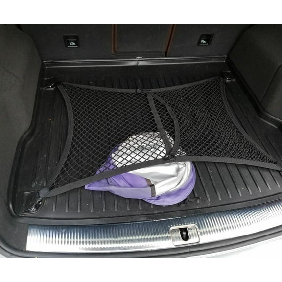 EACCESSORIES EA Rear Trunk Organizer Cargo Net for Audi Q3 / RS Q3 2013-2023 – Floor Style Cargo Net for SUV – Premium Mesh Car Trunk Organizer Vehicle Carrier Storage – Compatible with Q3/RS Q3