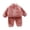 Pink, variant on 1-7T Toddler Little Boys Girls Winter Warm Fleece Clothes 2Pcs Kids Casual Thick Plush Zipper Jacket Coat with Pockets Solid Long Pant Set