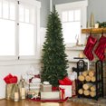 thumbnail image 3 of Best Choice Products 7.5ft Pre-Lit Hinged Fir Artificial Pencil Christmas Tree w/ 350 Warm White Lights, 3 of 7