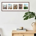 thumbnail image 5 of Brown Finish Collage Panoramic Frame - White Mat, Holds Five 5x7 Photos , UV Acrylic, Wall Hanging, 5 of 8