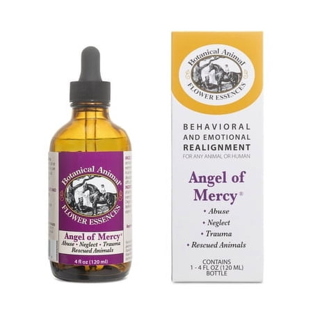 Botanical Animal Flower Essences – Angel of Mercy – For animals that are Rescued, Traumatized, Adopted, or have Unknown Pasts – All-Natural, Safe and Gentle, Oil-Free, Made in the USA