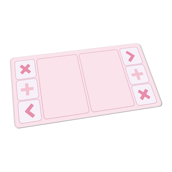 VMWMSSR Toy Trading Game Mat DualâZone Play Mat Rubber Nonâ Desktop Play Pad For Hobby Trading Sessions(Pink-23.62"Ã11.")
